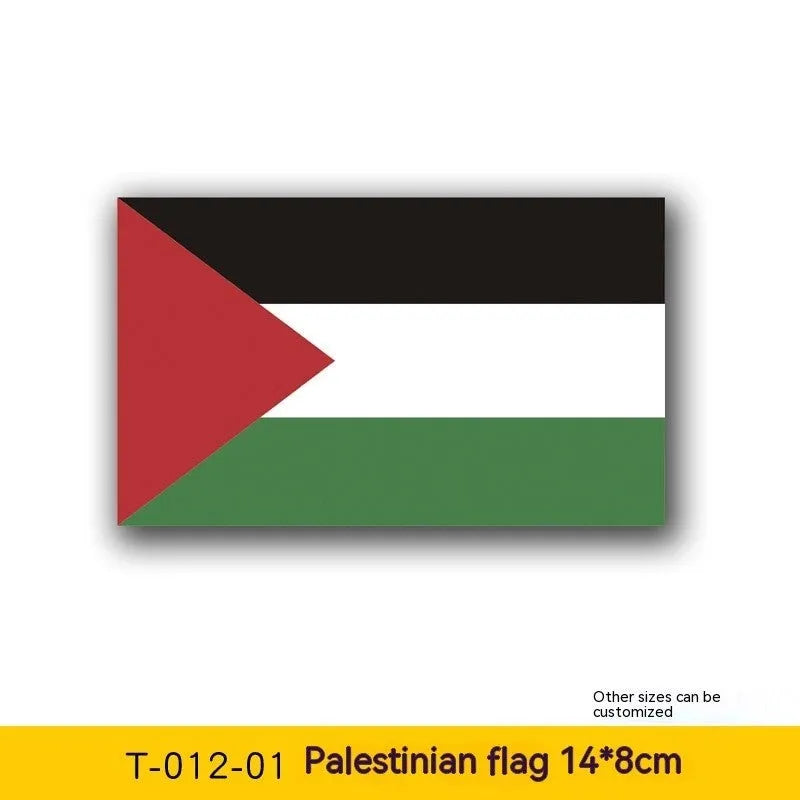 Palestinian flag vinyl car decal sticker measuring 15 by 10 centimetres