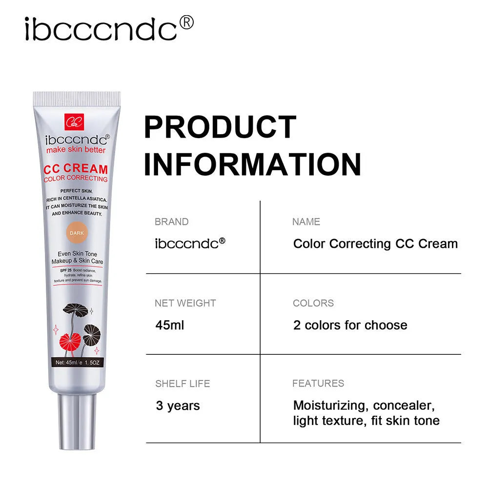 Erborian Centella Asiatica CC cream tube in dark and light colour shades, colour-correcting makeup primer