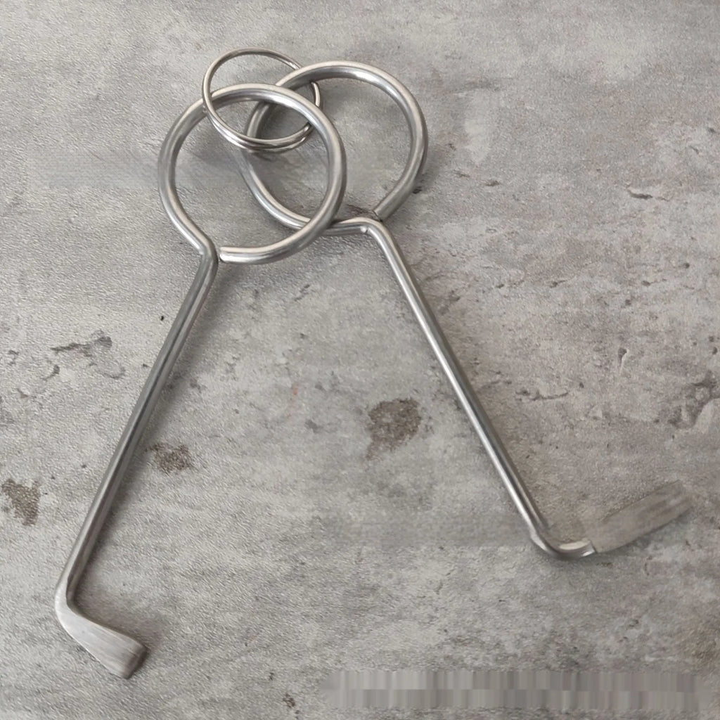 Two alloy wrench tools from a portable 2-piece set for family and universal DIY use