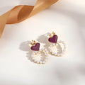Geometric tassel ear clips with a no-piercing clip, in a retro brass and stainless steel design, colour G0053.