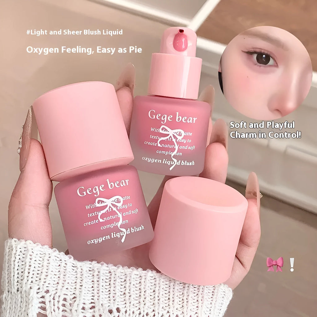 Gege Bear Oxygen Light Liquid Blush in standard packaging with colour options