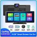 12-inch touch screen car DVR unit with front and rear cameras for vehicle recording
