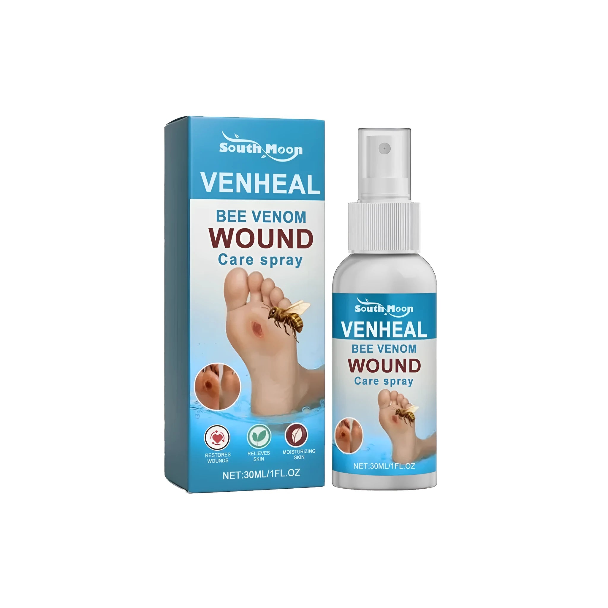 30ml diabetes wound spray bottle with bee venom and traditional Chinese herbal ingredients