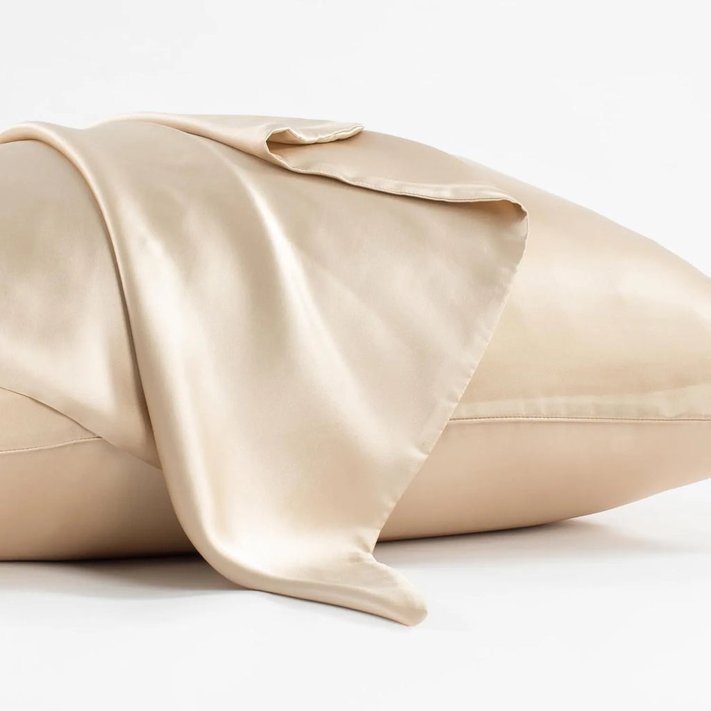 Dark gray 19 momme mulberry silk pillowcase with envelope closure in three size options