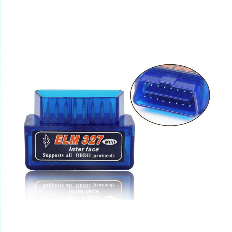 ELM327 OBD2 Bluetooth auto fault detector scanner with compact 45mm design for car diagnostics