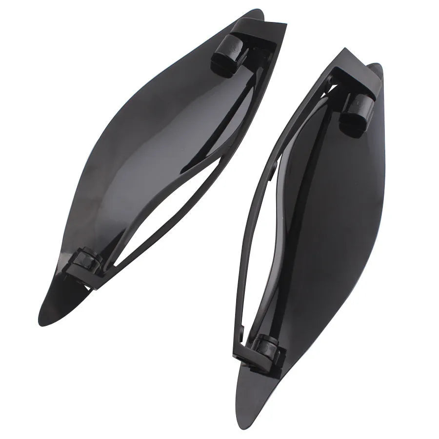 Harley Davidson trike windshield side wing kit in smoked or black ABS plastic
