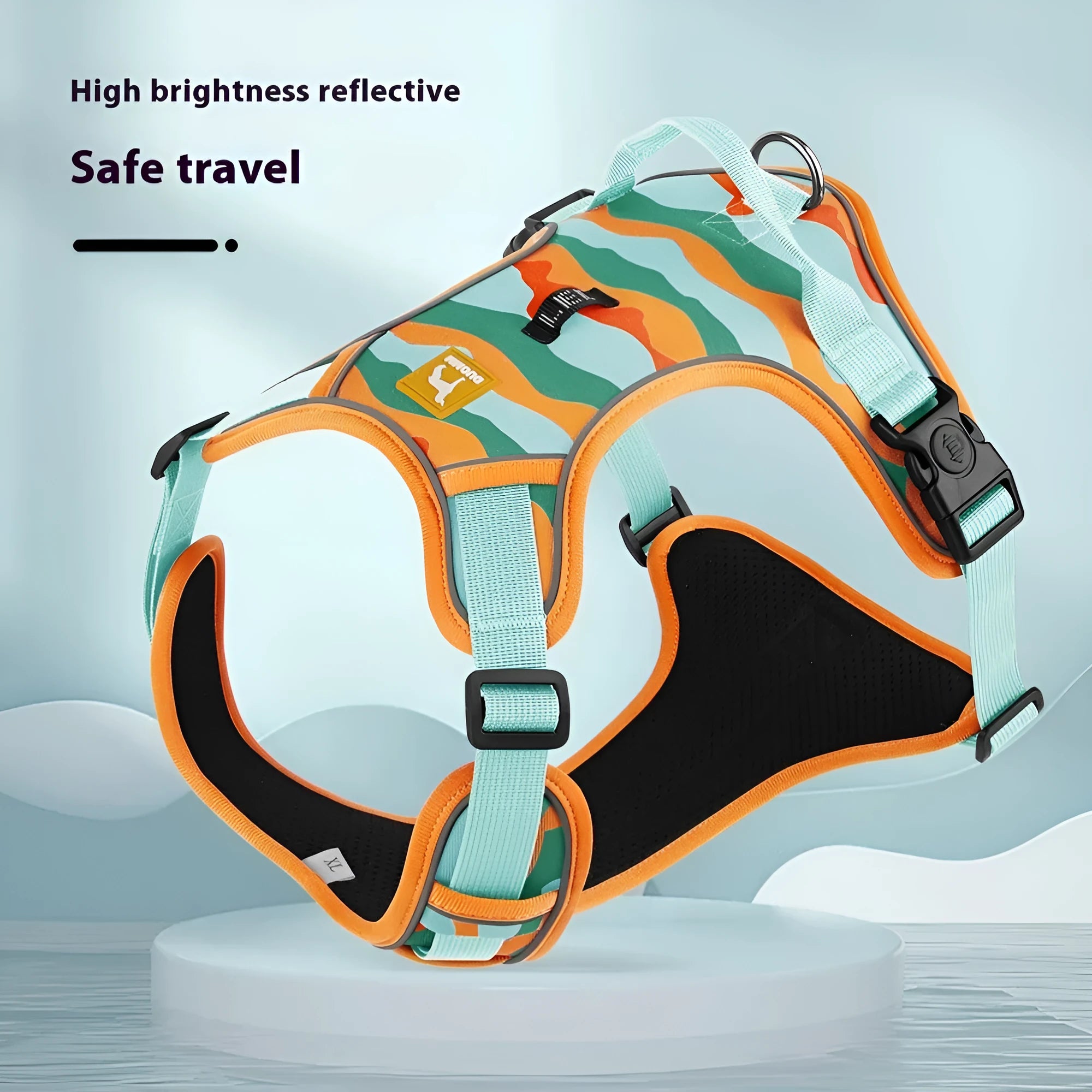 Reflective dog commuter holding rope in Oxford cloth with hand control section