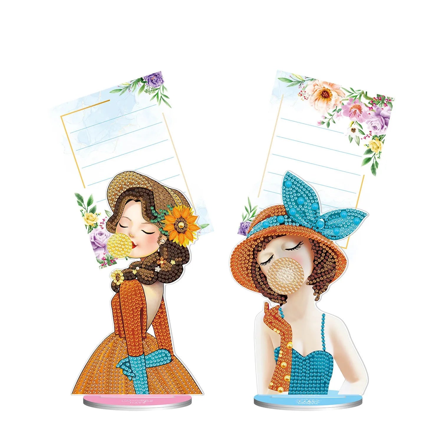 Diamond painting decorative note clip set with American style handmade craft design