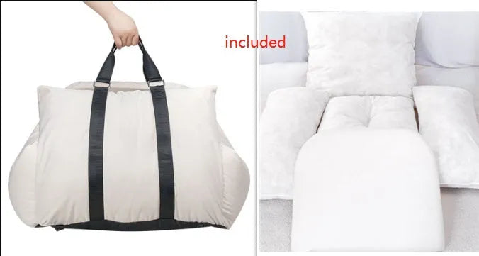 Pet car carrier in light grey with waterproof fabric and PP cotton cushion, 60x50x55cm