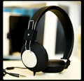 Wired head-mounted sports earphones with microphone in six colour options showing 3.5mm plug