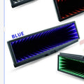 280mm wide plastic flat car rearview mirror in blue colour with anti-glare coating