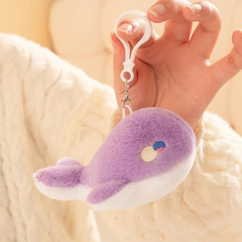 Soft pink whale plush toy in 60cm size on a white background