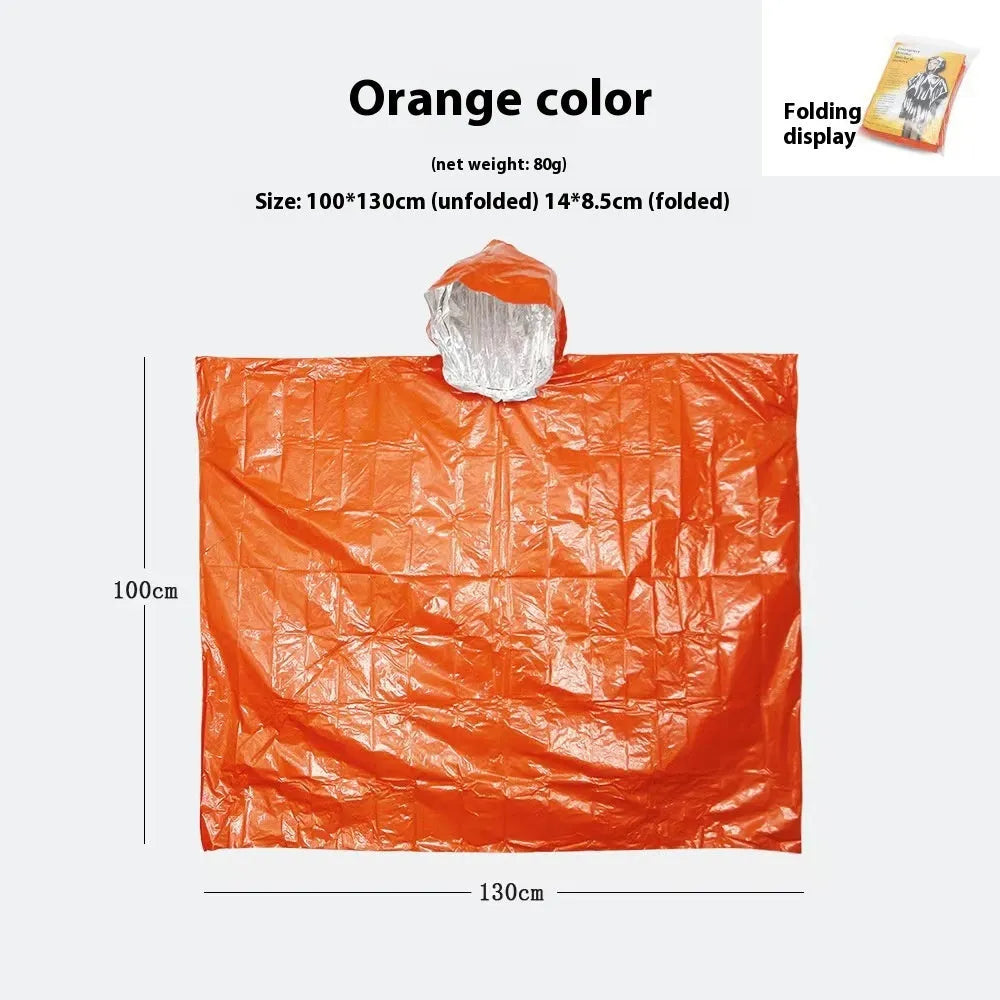 Wild Cross-country Multifunctional Raincoat shown in orange and army green colours.