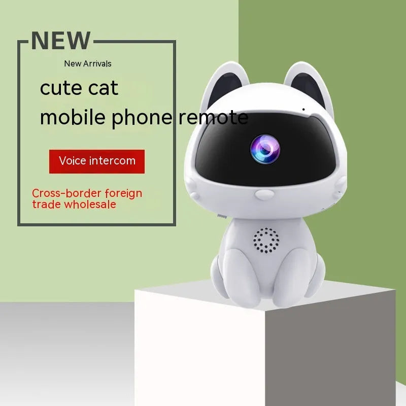 Cat Cute Pet V380 Surveillance Camera indoor WiFi 720p ABS plastic