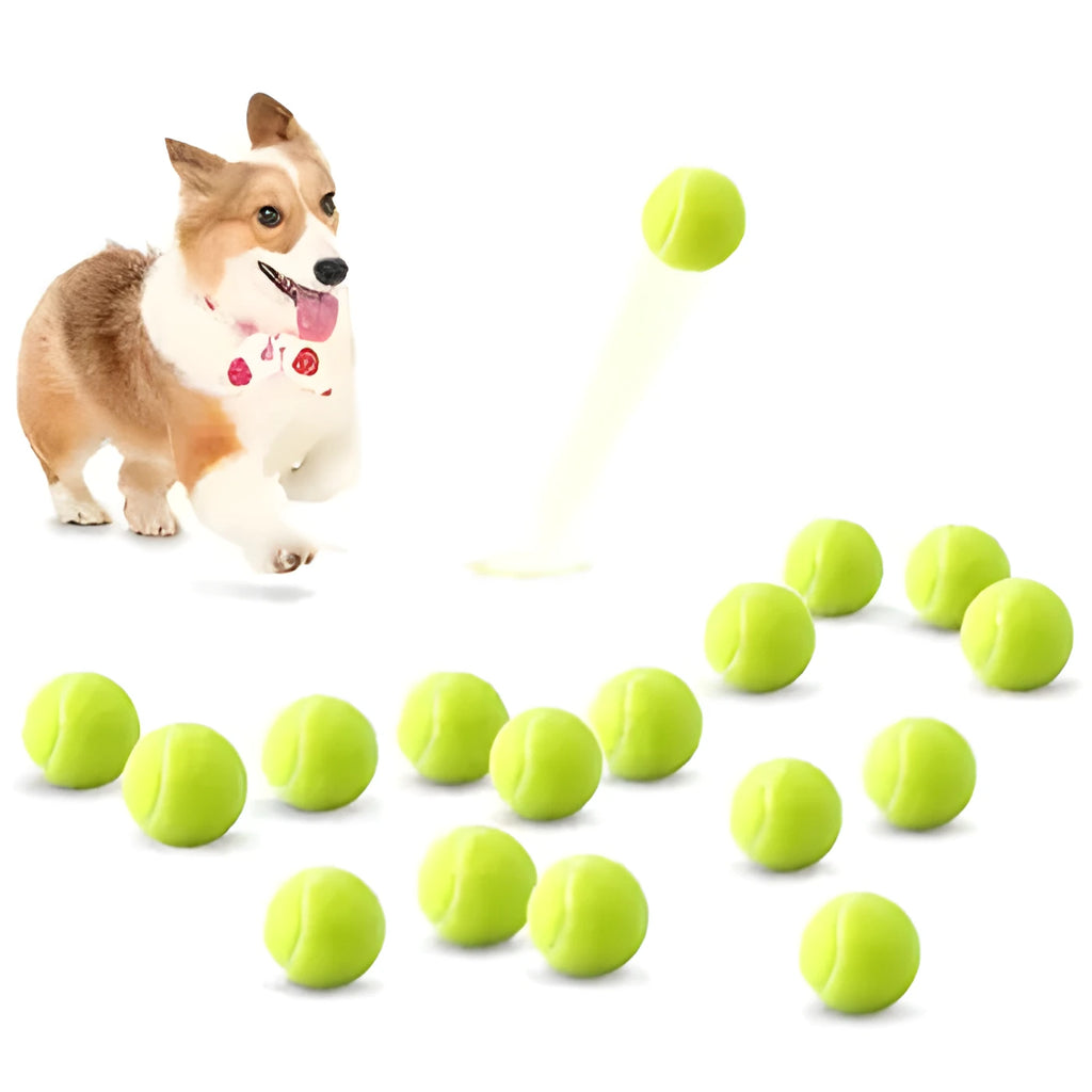 Bright pink durable rubber dog tennis ball with bite-resistant design for aggressive chewers.