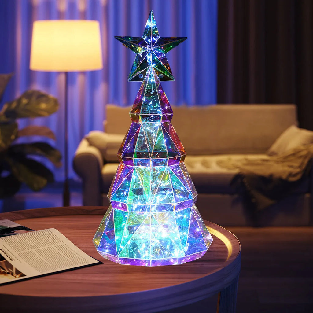 Colourful cartoon Christmas tree LED night light decoration with festive design