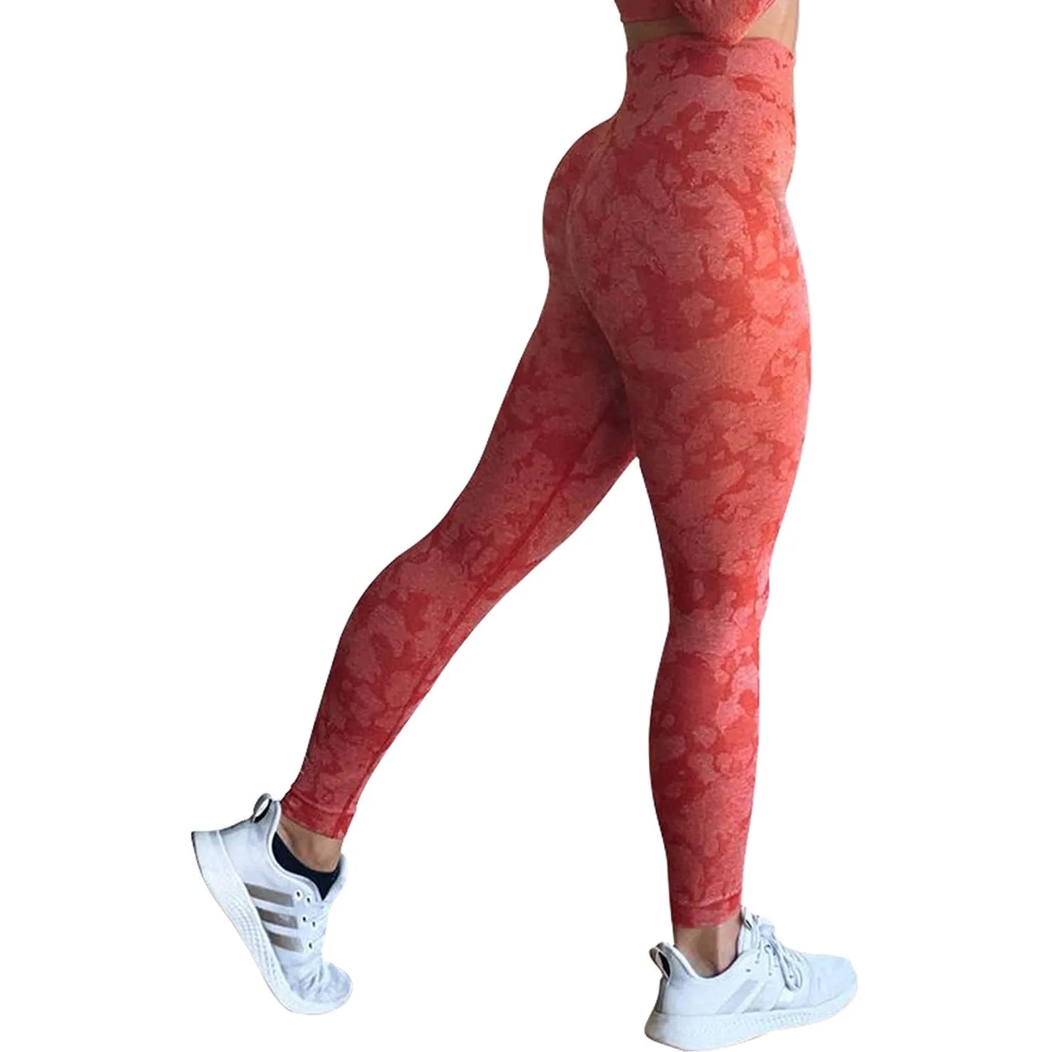 Women's push up booty leggings in camouflage pattern for gym workouts and yoga