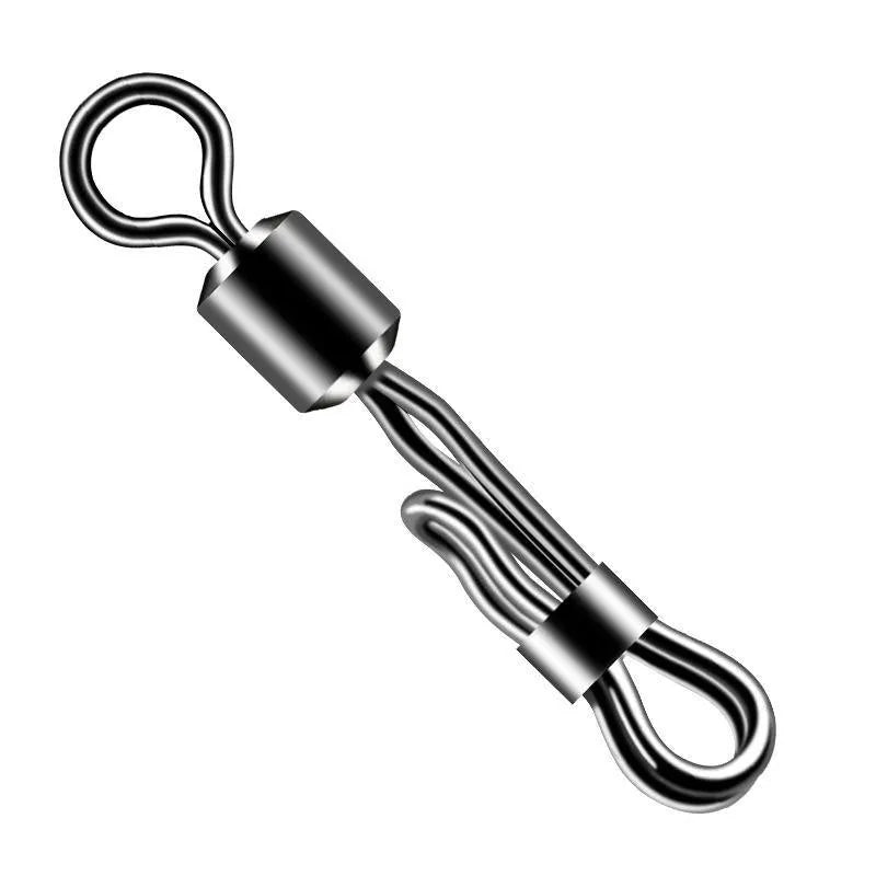 Brass quick release barrel fishing swivel with bearing rotation mechanism