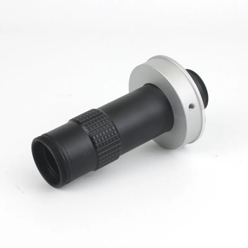 Black industrial monocular camera lens for 130x magnification inspection