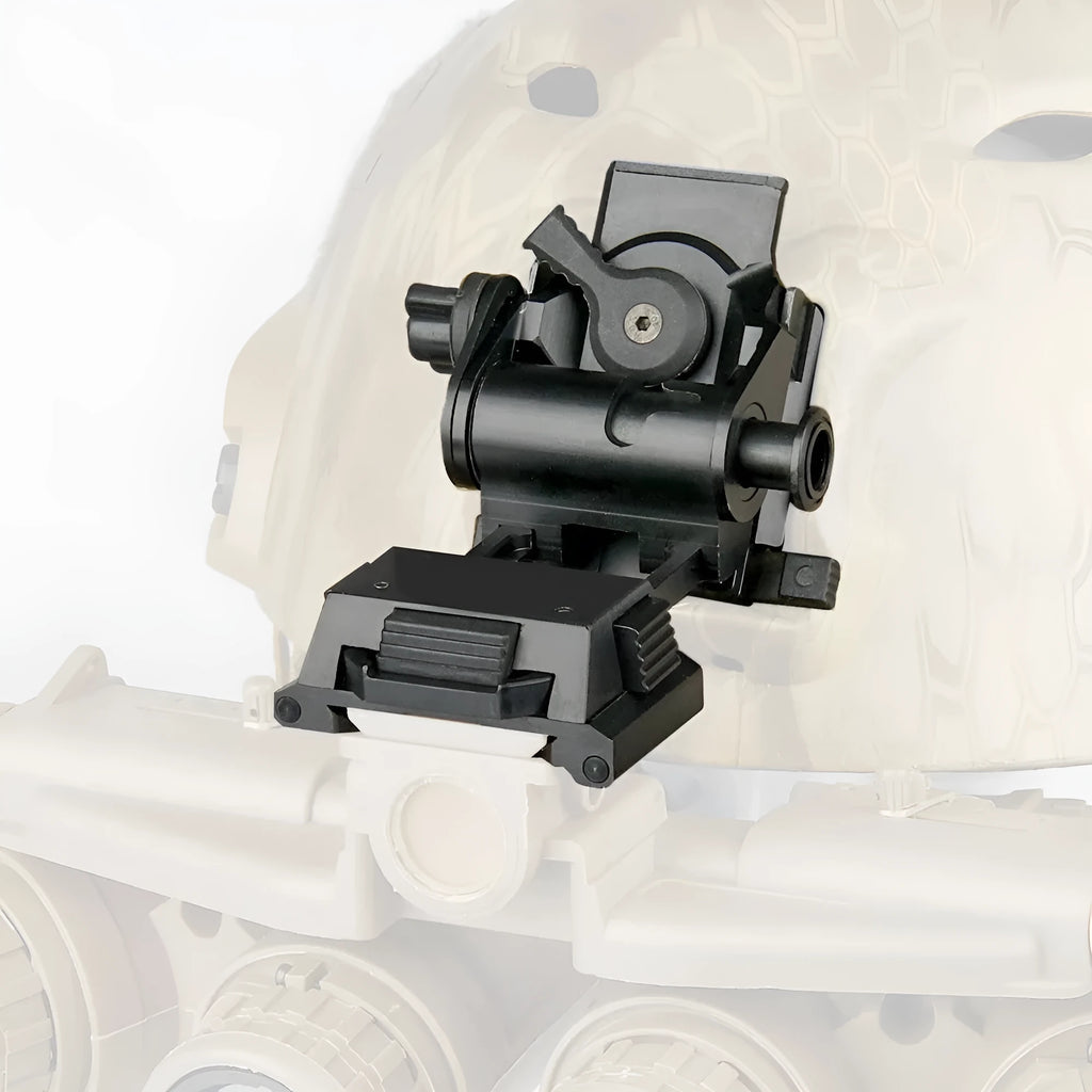 Metal alloy L4 G24 NVG fast helmet mount with OPS breakaway base in dark earth finish