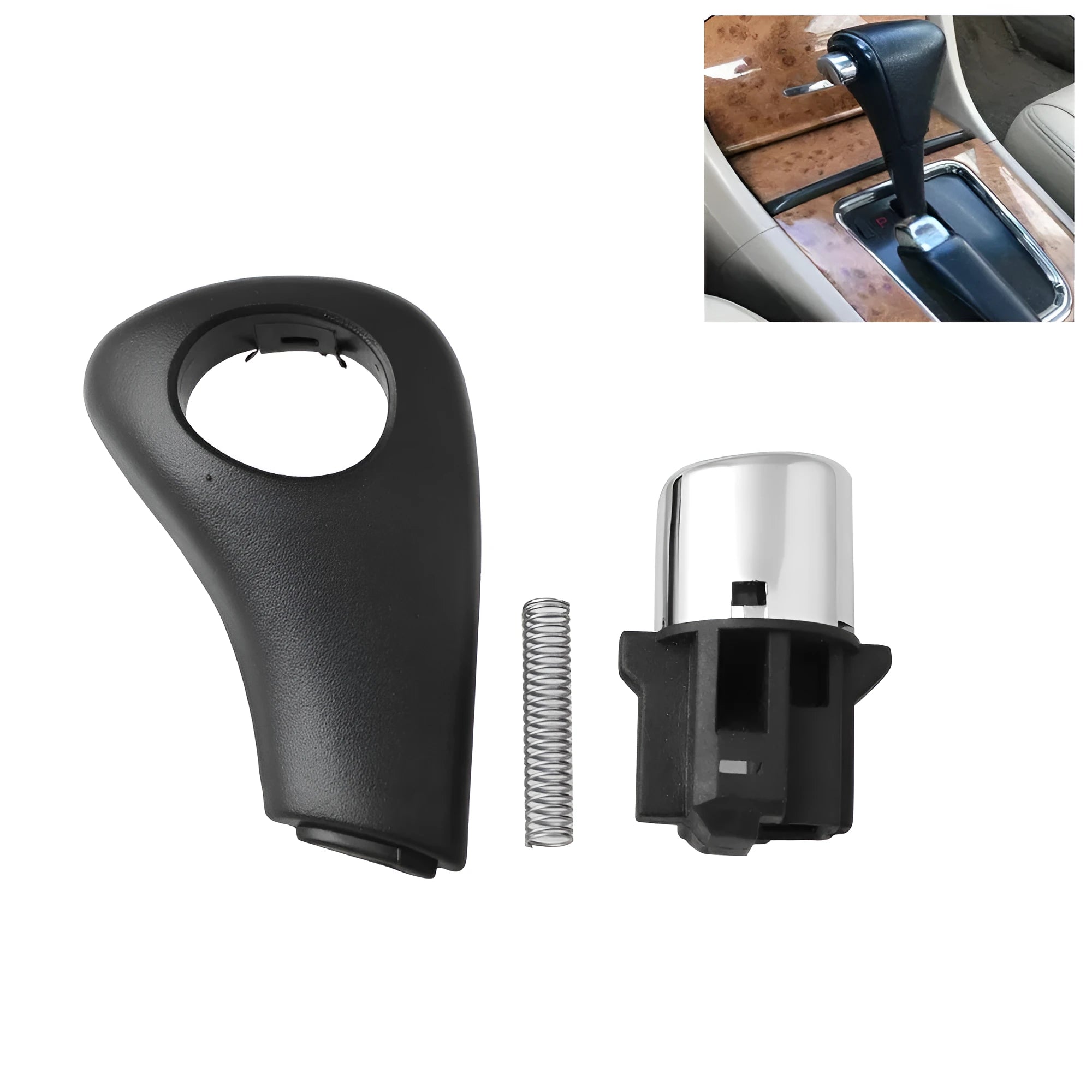 SK206 black plastic shift button kit for Honda Accord 2003-2005 with spring and side plate