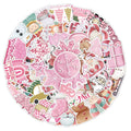 Pack of 50 cute Christmas waterproof stickers in various sizes from 4 to 8 cm.
