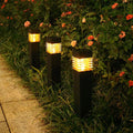 Solar lawn ground lamp with cuboid design for garden and courtyard lighting