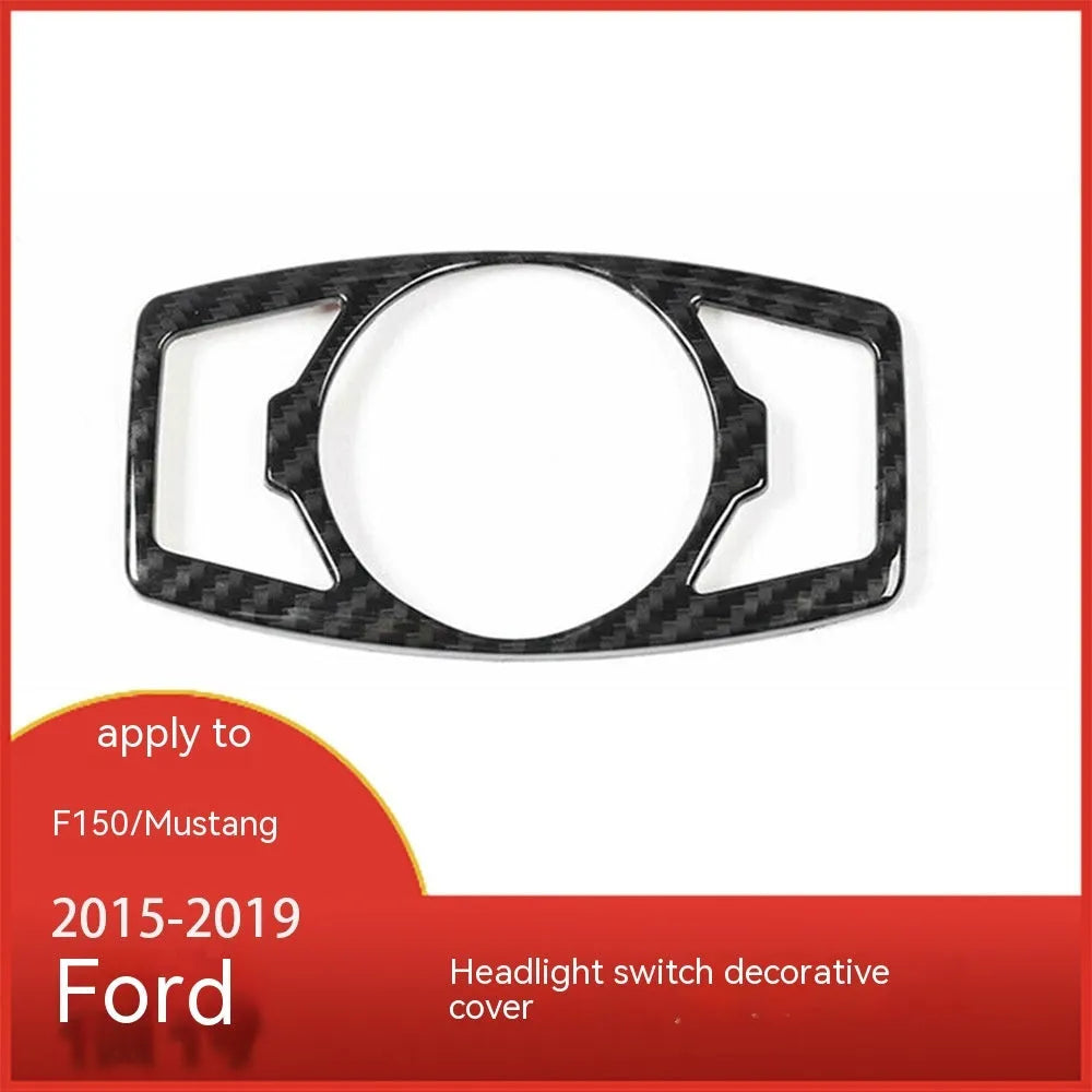 Carbon fibre pattern ABS plastic patch for Ford F-150 Wildtrak headlight control panel