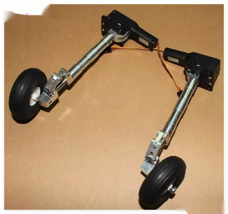 Alloy retractable landing gear body with wheels for 80mm to 180mm RC electric aircraft models
