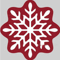 Printed polyester Christmas round carpet on floor showing one of ten festive blanket designs.