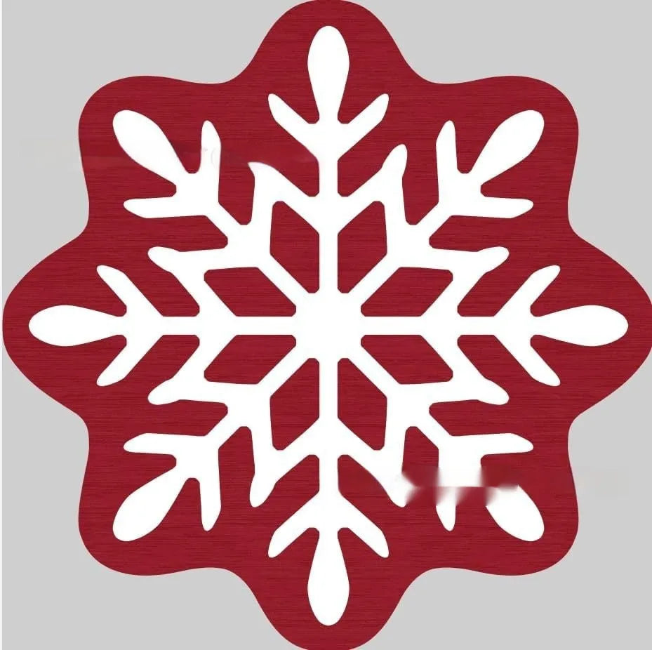 Printed polyester Christmas round carpet on floor showing one of ten festive blanket designs.