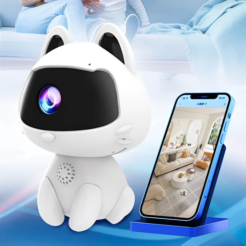Cat Cute Pet V380 Surveillance Camera indoor WiFi 720p ABS plastic