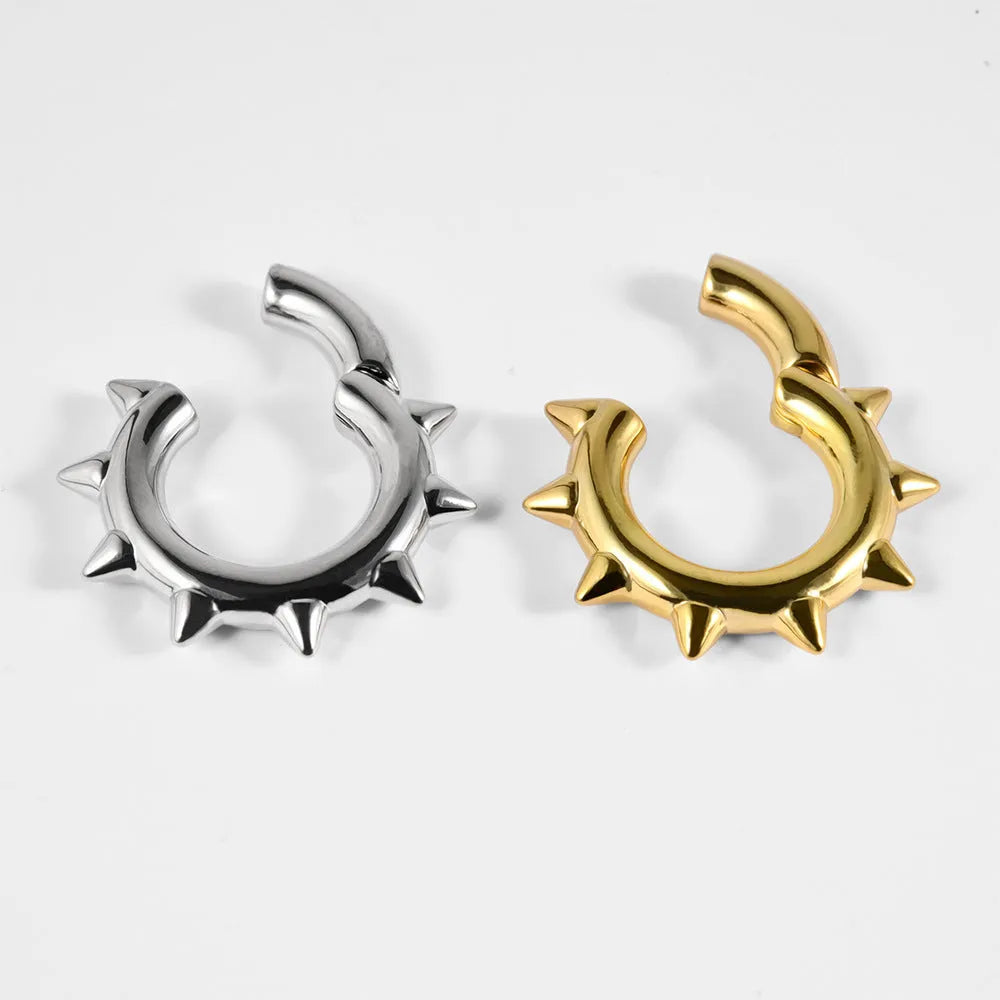 Copper magnetic ear extender earrings with geometric cone and round design in multiple colour styles