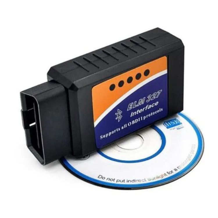 ELM327 OBD2 Bluetooth auto fault detector scanner with compact 45mm design for car diagnostics
