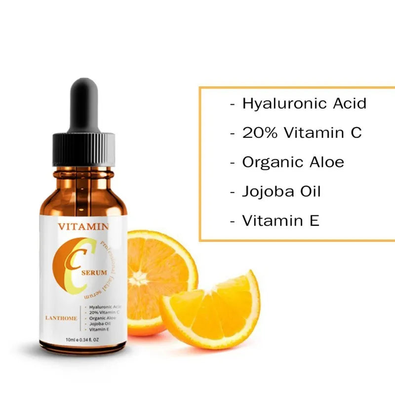 Vitamin C hyaluronic acid facial serum bottle, 10g net content, for brightening and anti-ageing.