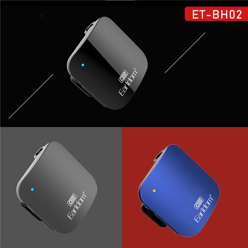 Bluetooth audio receiver for running headphones with Lavalier clip and multiple colour options