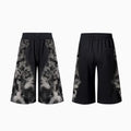 Loose fit printed trousers and hoodie set with collage stitching in a multi-pack.