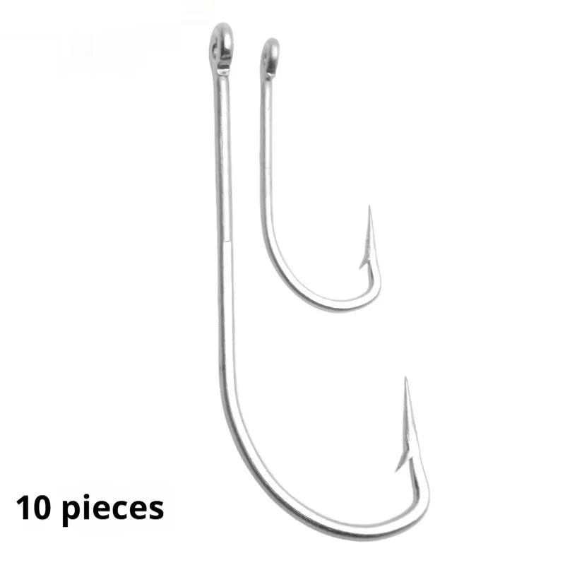 Stainless steel weever snakehead seahorse fishhooks for ocean boat fishing in multiple style options