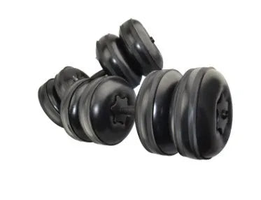 Blue adjustable water-filled dumbbell for home fitness training with 20-25 kg weight range