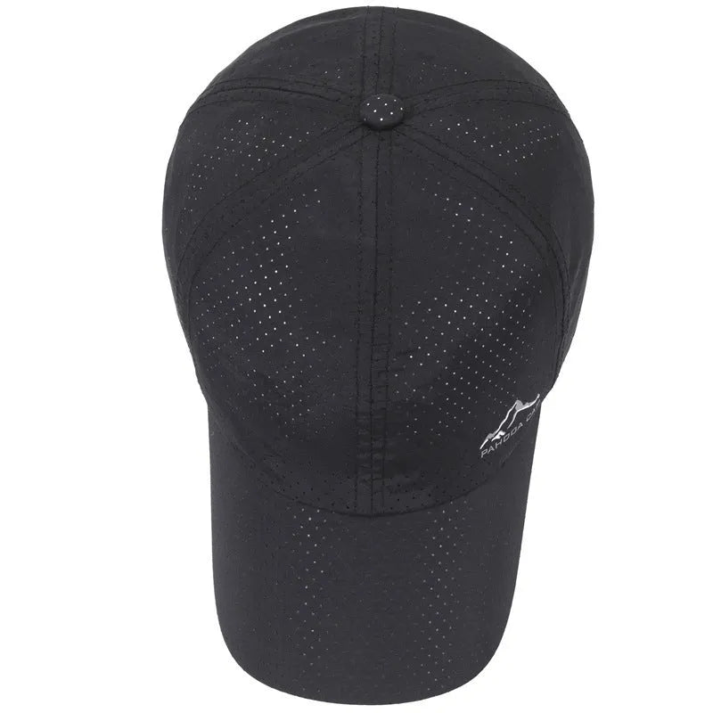 Korean-style adjustable baseball cap in dome crown design with hollow printing, available in multiple colours