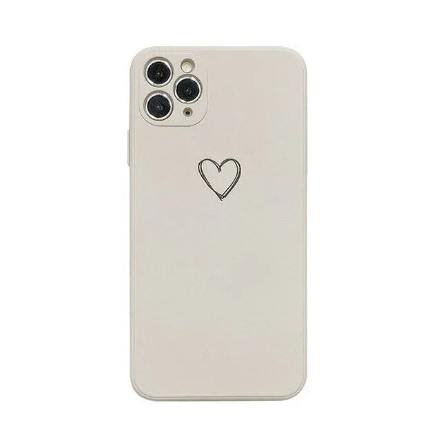 Solid colour TPU silicone back cover case for Apple iPhone on a table.