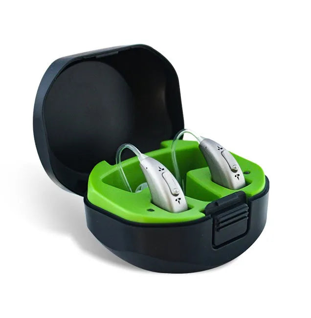 Wireless invisible hearing aid with USB charging case and three listening modes