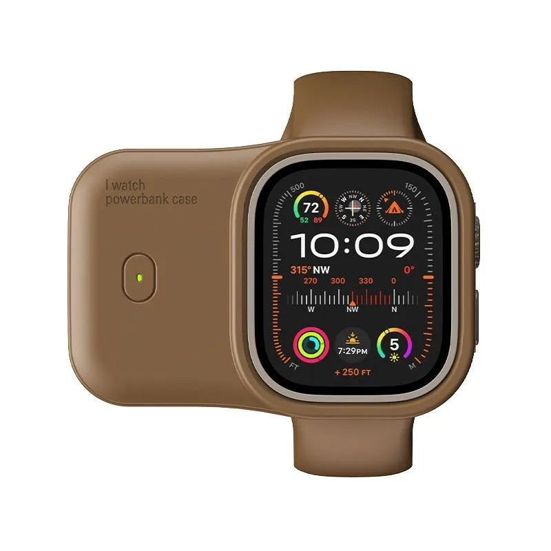 Apple Watch portable charging case with wireless power bank functionality in multiple colour options