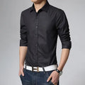 Cotton French dress shirt formal tuxedo shirt long sleeve Fashion City style in white