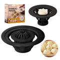 Jinkali set of four black kitchen moulds for shaping baozi, dumplings, and shaomai.
