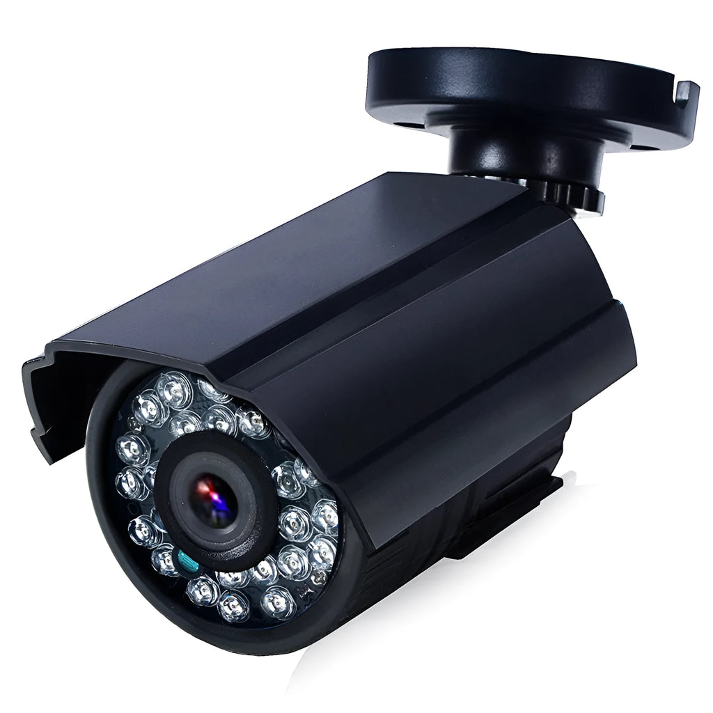 Black AHD HD waterproof security camera with fixed lens for 720P surveillance