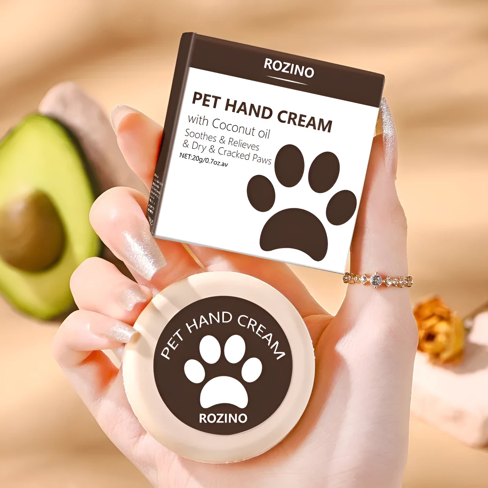 20g tube of pet hand cream with glycerin formula for dogs and cats dry skin treatment