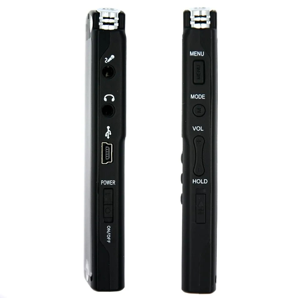 Compact USB professional voice recorder with external microphone for telephone recording