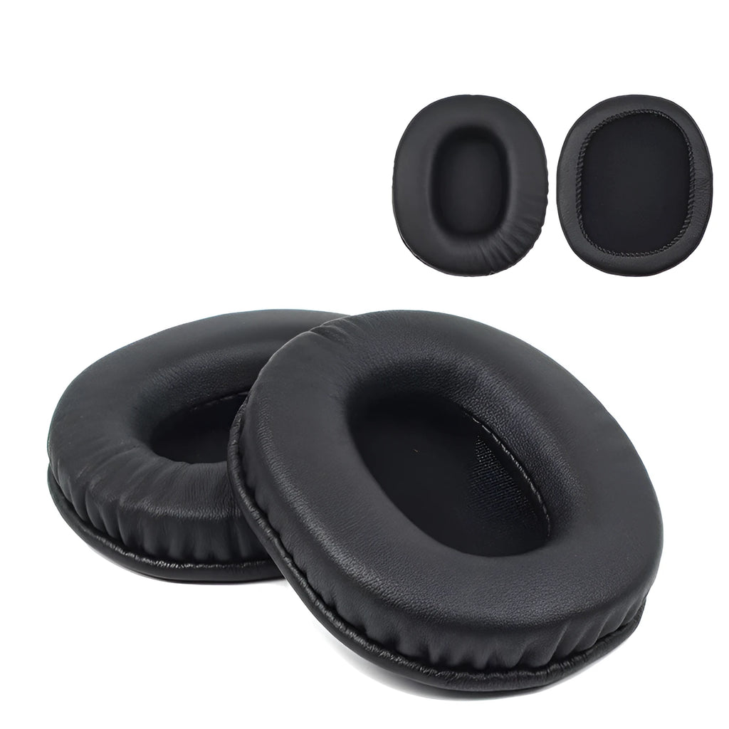 Black PU leather replacement earpads for Sony MDR-1R headphones two-piece set