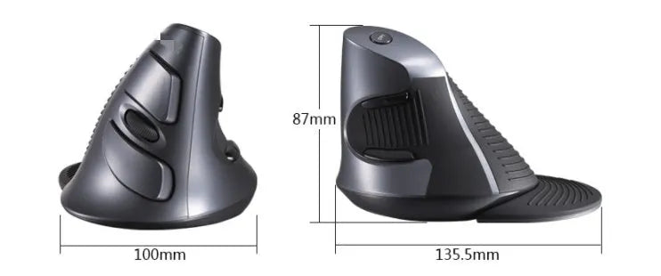 M 618 wireless vertical ergonomic mouse in black or white with USB receiver